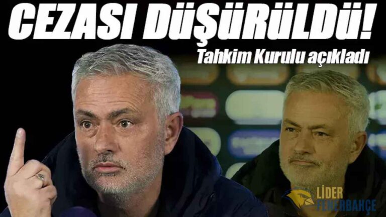 Mourinho'nun Cezası Düştü